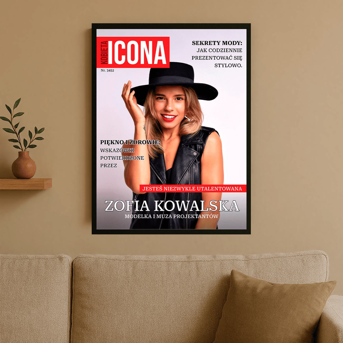Kobieta ikona - plakat personalizowany dla niej - Emmygift.pl