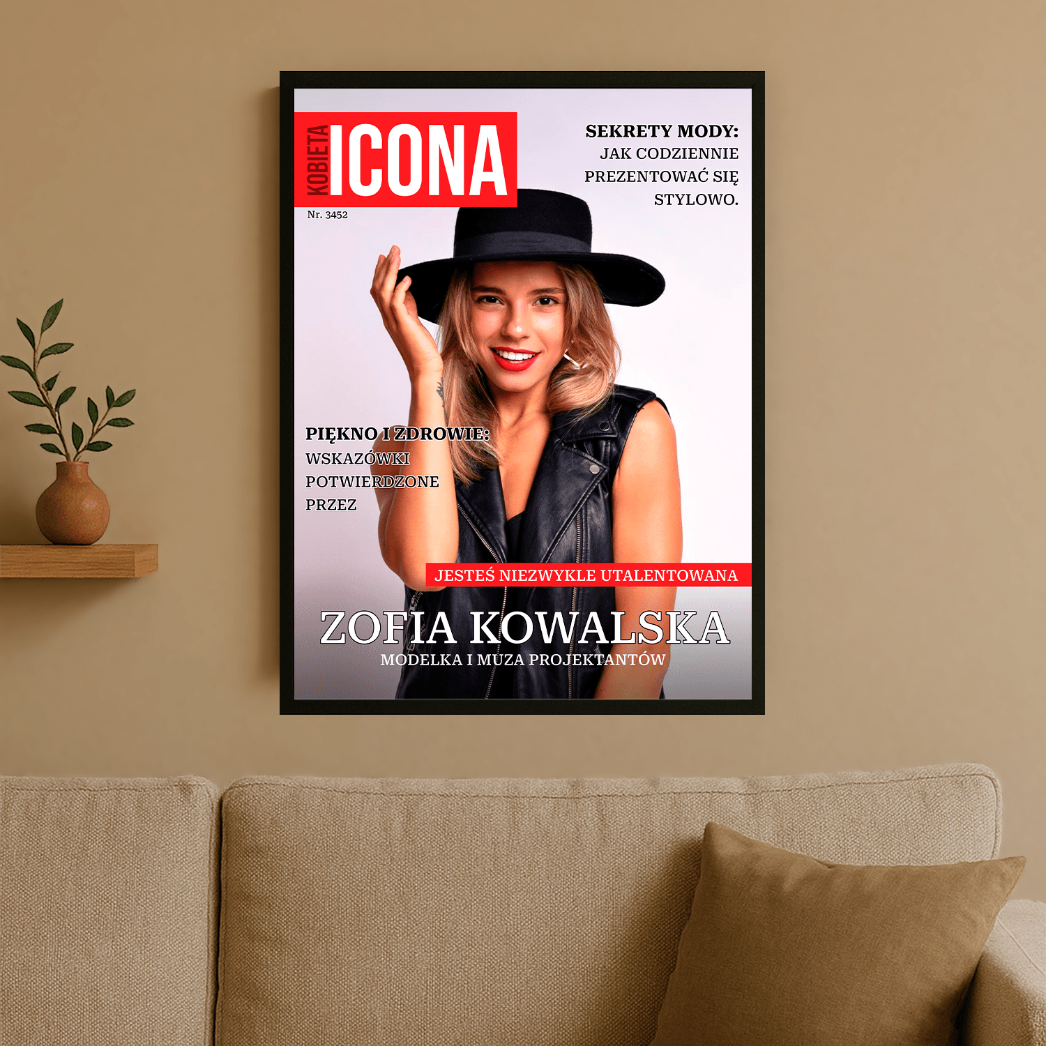 Kobieta ikona - plakat personalizowany dla niej - Emmygift.pl