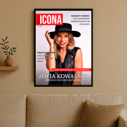 Kobieta ikona - plakat personalizowany dla niej - Emmygift.pl