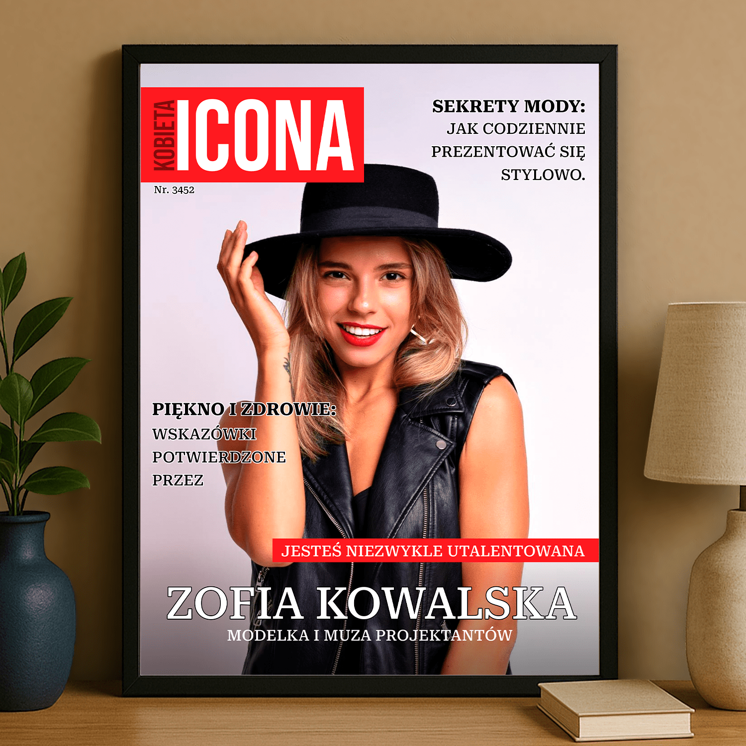 Kobieta ikona - plakat personalizowany dla niej - Emmygift.pl