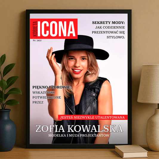 Kobieta ikona - plakat personalizowany dla niej - Emmygift.pl