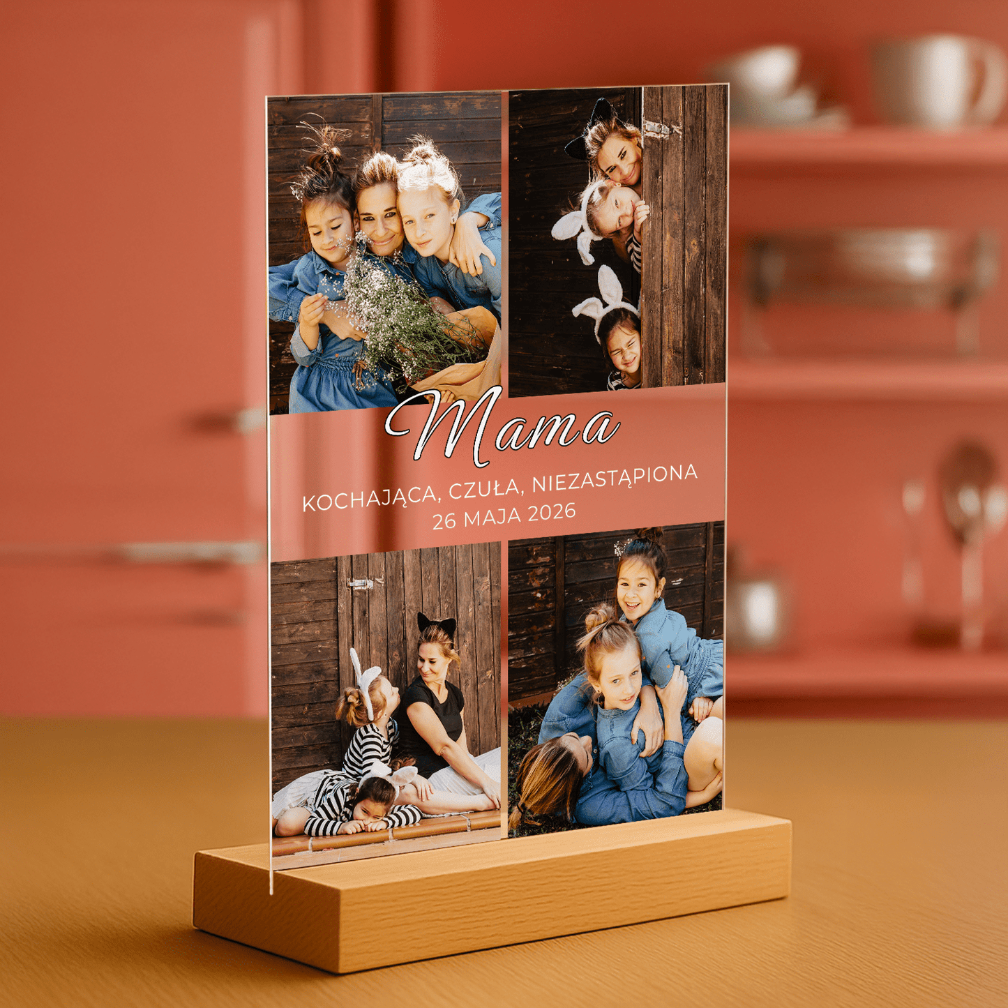 Kochająca Mama - Druk na szkle akrylowym dla mamy - Emmygift.pl
