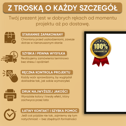 Kochamy Cię, babciu! - plakat personalizowany dla babci - Emmygift.pl