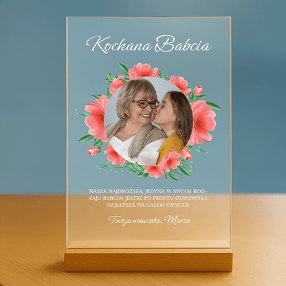 Kochanej Babci - personalizowany druk na szkle dla babci - Emmygift.pl