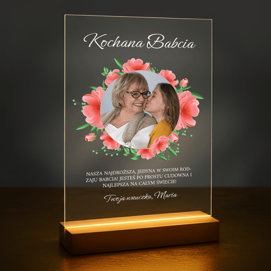 Kochanej Babci - personalizowany druk na szkle dla babci - Emmygift.pl