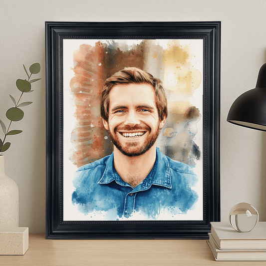 Kolorowy charakter - portret na płótnie dla niego - Emmygift.pl