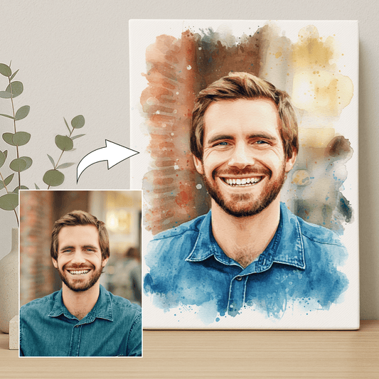 Kolorowy charakter - portret na płótnie dla niego - Emmygift.pl
