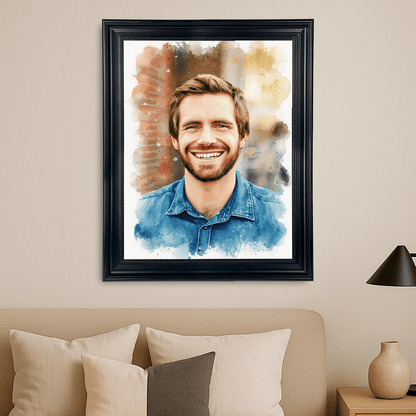 Kolorowy charakter - portret na płótnie dla niego - Emmygift.pl