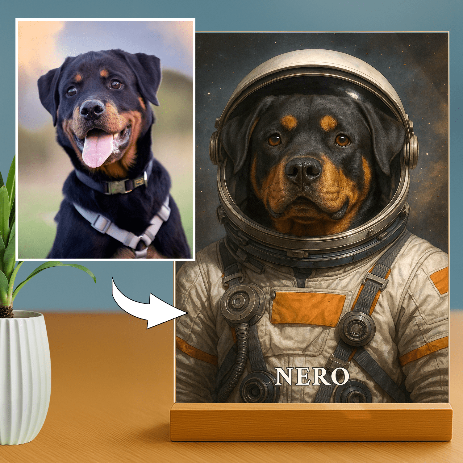 Kosmiczny Portret Pupila – Personalizowany druk na szkle - Emmygift.pl