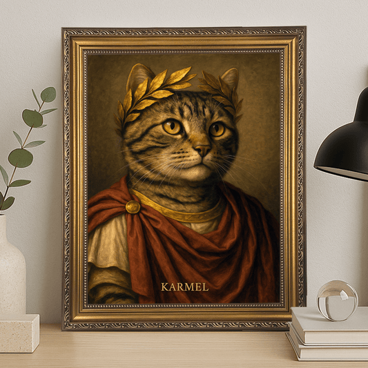 Kot jak cesarz - portret na płótnie dla miłośnika kotów - Emmygift.pl