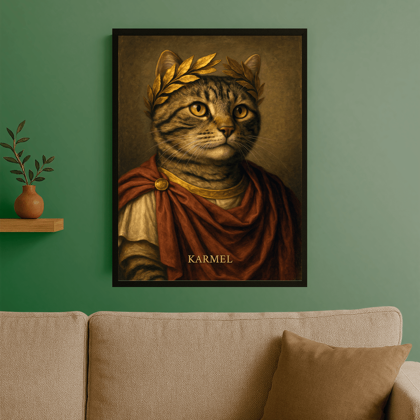 Kot jako cesarz - personalizowany plakat dla miłośników kotów - Emmygift.pl