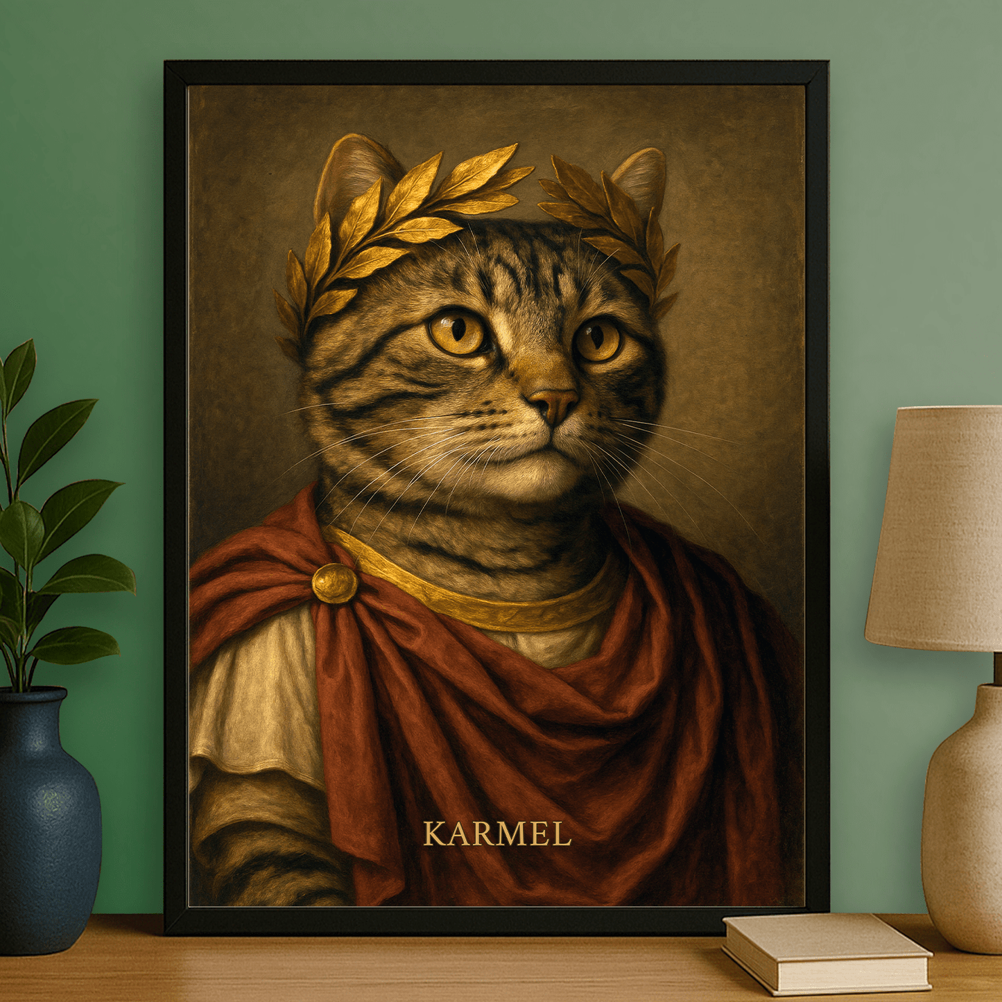 Kot jako cesarz - personalizowany plakat dla miłośników kotów - Emmygift.pl