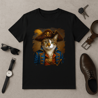 Kot jako pirat - koszulka męska z nadrukiem dla miłośnika kotów - Emmygift.pl