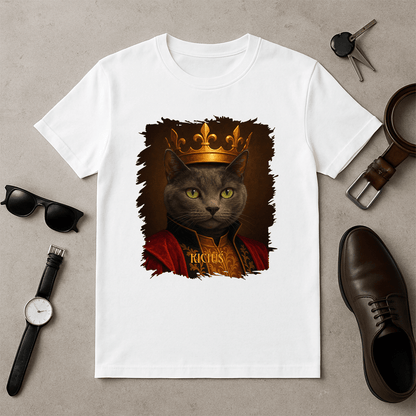 Królewski kot - koszulka męska z nadrukiem dla miłośnika kotów - Emmygift.pl
