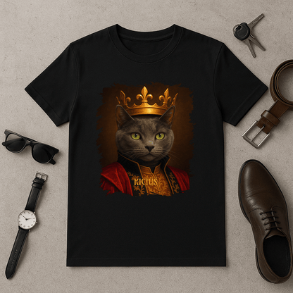 Królewski kot - koszulka męska z nadrukiem dla miłośnika kotów - Emmygift.pl