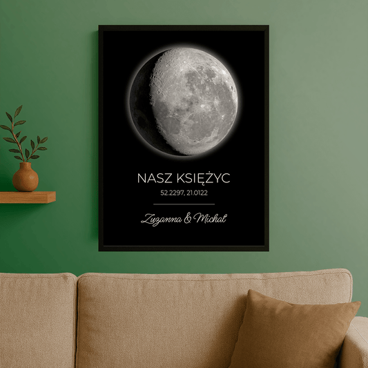 Księżyc - plakat personalizowany dla pary - Emmygift.pl