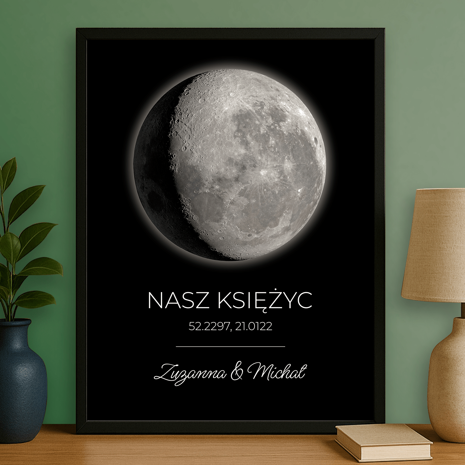 Księżyc - plakat personalizowany dla pary - Emmygift.pl