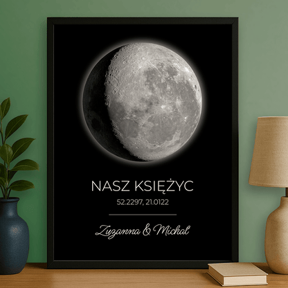 Księżyc - plakat personalizowany dla pary - Emmygift.pl
