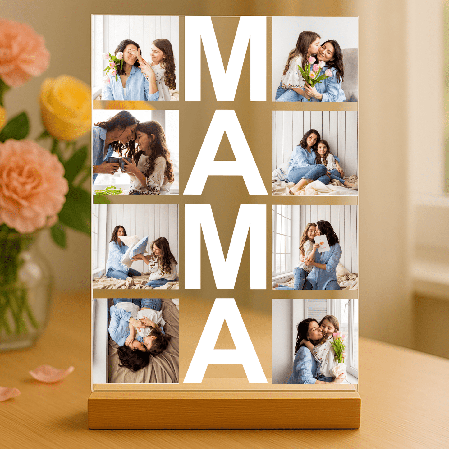 Fotokolaż Mama - Druk na szkle, spersonalizowany prezent dla mamy - Emmygift.pl