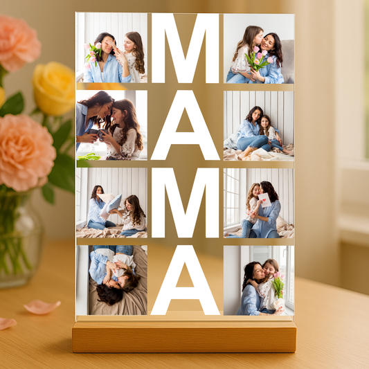Fotokolaż Mama - Druk na szkle, spersonalizowany prezent dla mamy