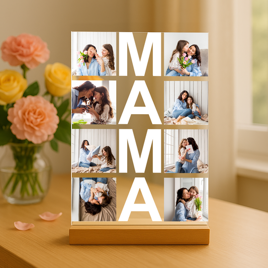 Fotokolaż Mama - Druk na szkle, spersonalizowany prezent dla mamy