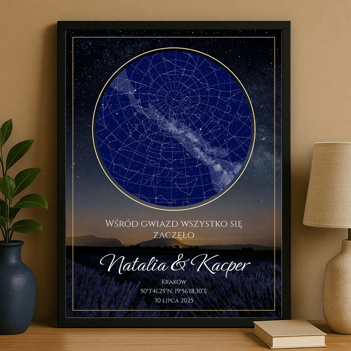 Mapa gwiazd na rocznicę - plakat personalizowany dla pary - Emmygift.pl