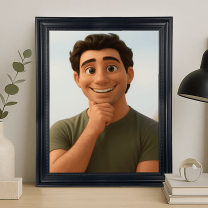 Mężczyzna jak z bajkowej animacji - portret na płótnie dla mężczyzny - Emmygift.pl