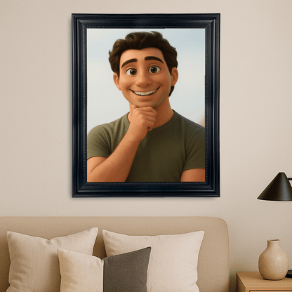 Mężczyzna jak z bajkowej animacji - portret na płótnie dla mężczyzny - Emmygift.pl