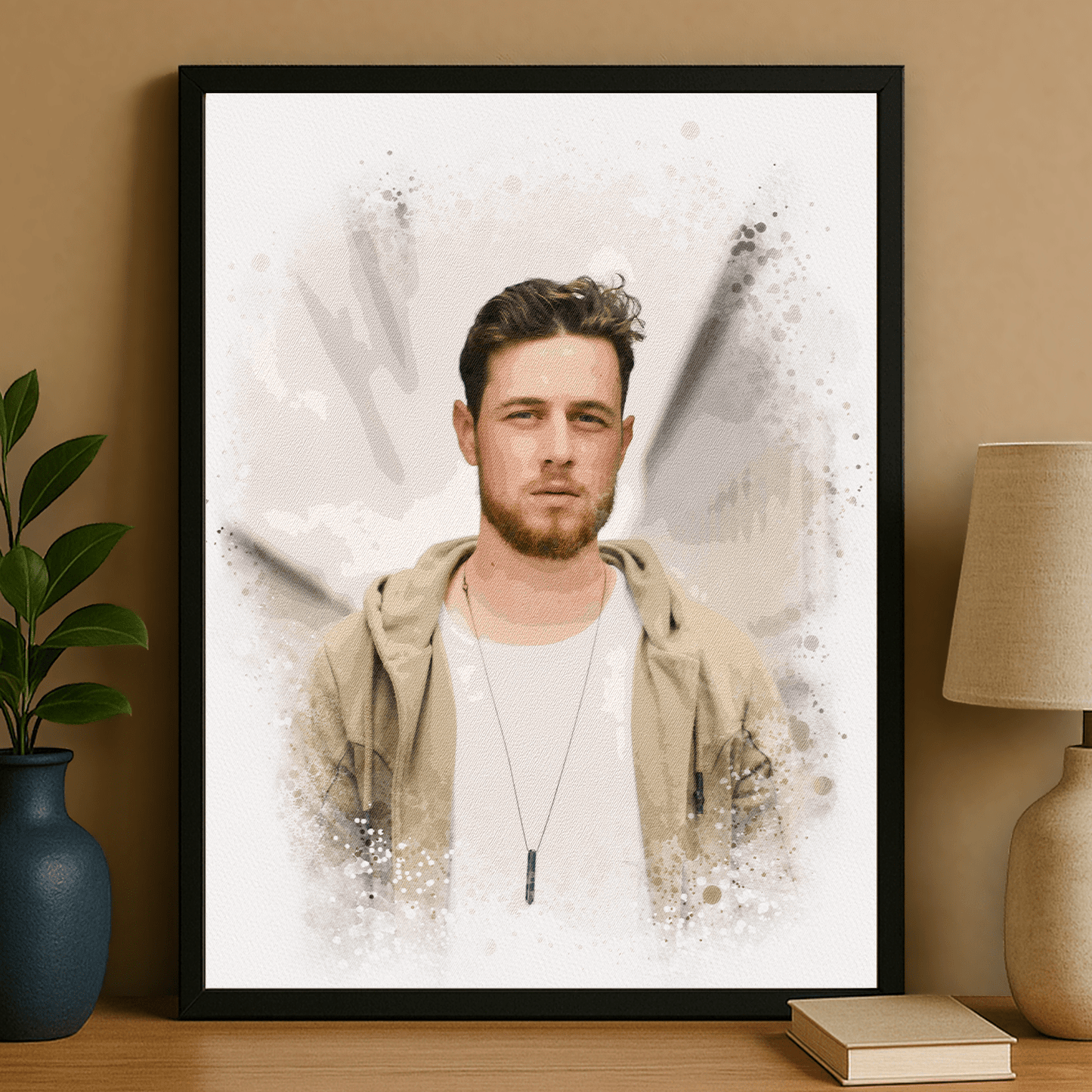 Mężczyzna w artystycznym stylu - portret na plakacie dla niego - Emmygift.pl