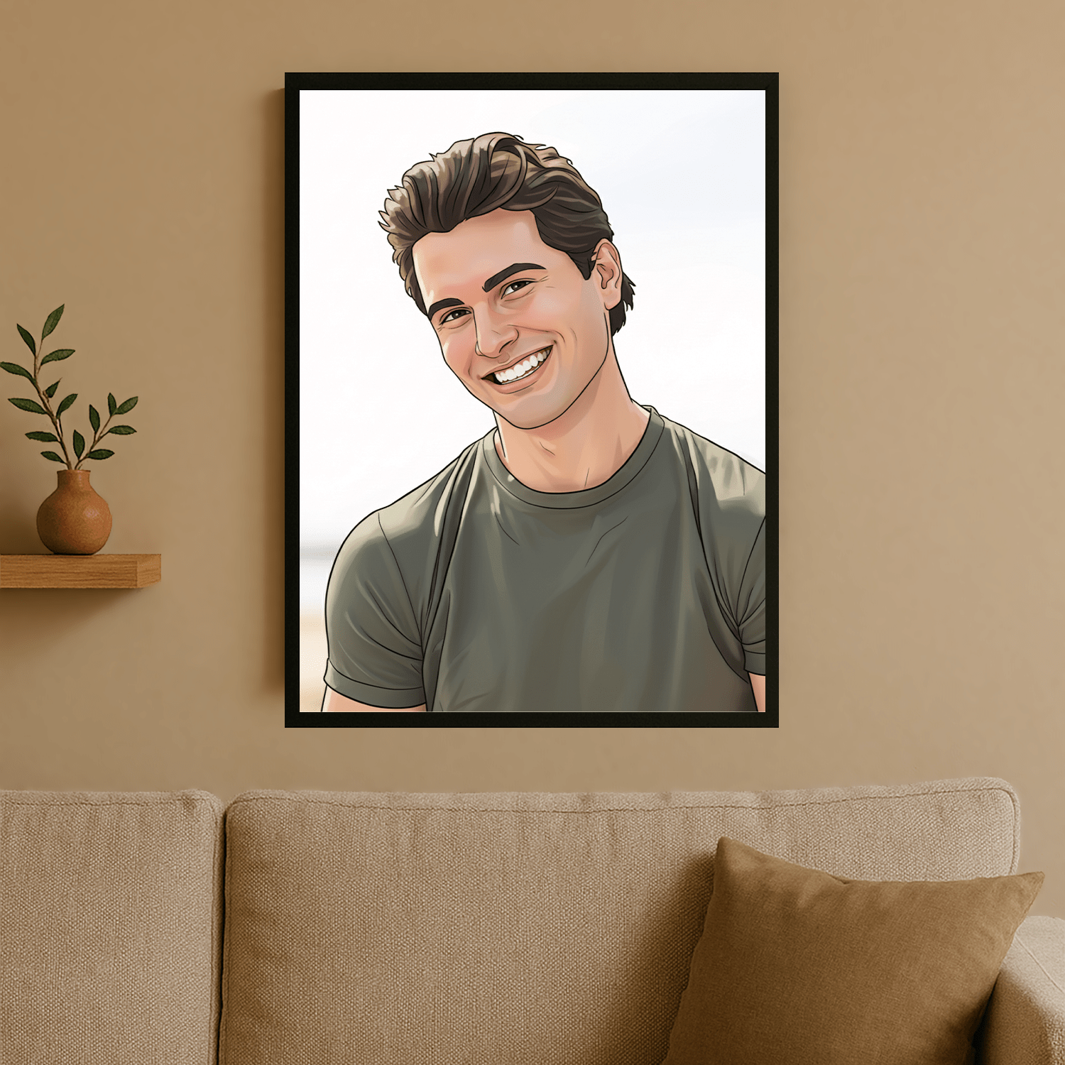 Mężczyzna w kreskówkowym stylu - portret na plakacie dla mężczyzny - Emmygift.pl