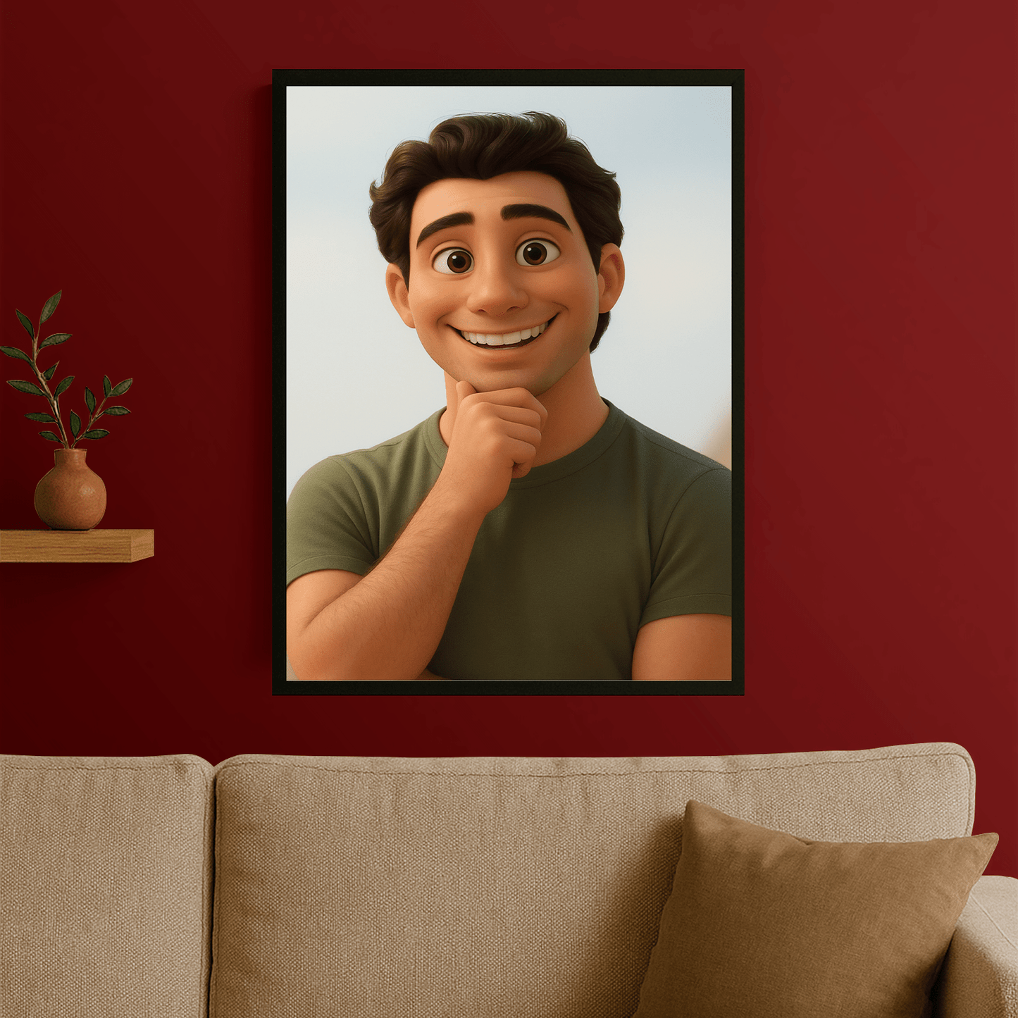 Mężczyzna w stylu animowanym 3D - portret na plakacie dla niego - Emmygift.pl