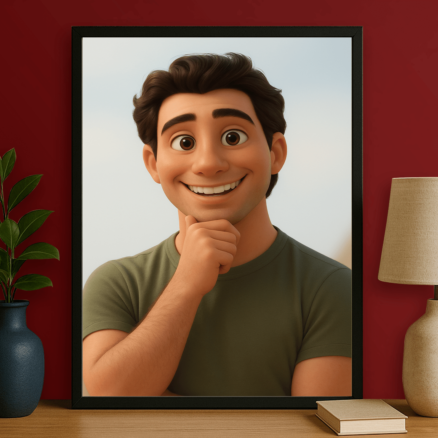 Mężczyzna w stylu animowanym 3D - portret na plakacie dla niego - Emmygift.pl
