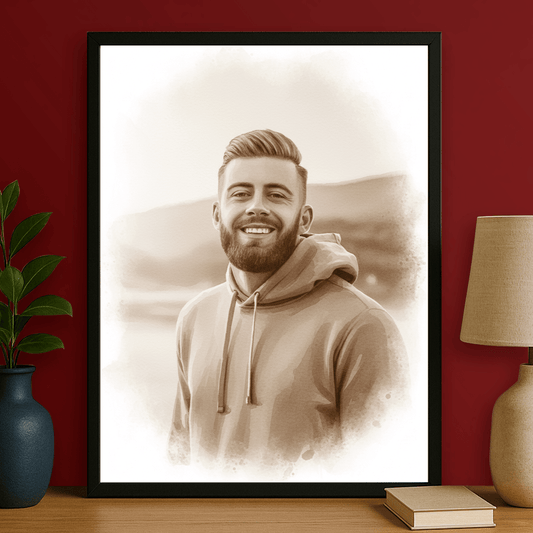 Mężczyzna w stylu coffee - portret na plakacie dla mężczyzny - Emmygift.pl