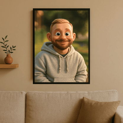 Mężczyzna w stylu grafiki 3D - portret na plakacie dla niego - Emmygift.pl