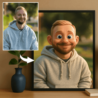 Mężczyzna w stylu grafiki 3D - portret na plakacie dla niego - Emmygift.pl