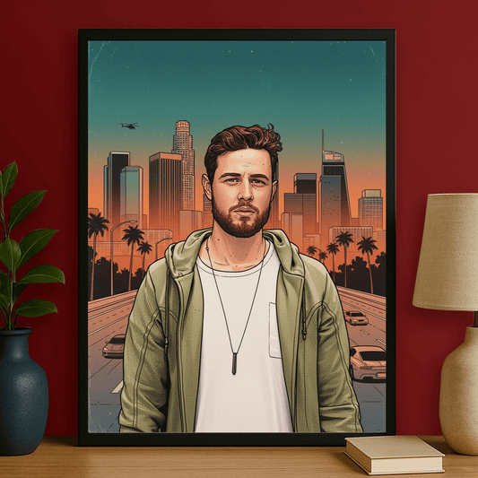 Mężczyzna w stylu GTA - portret na plakacie dla niego - Emmygift.pl