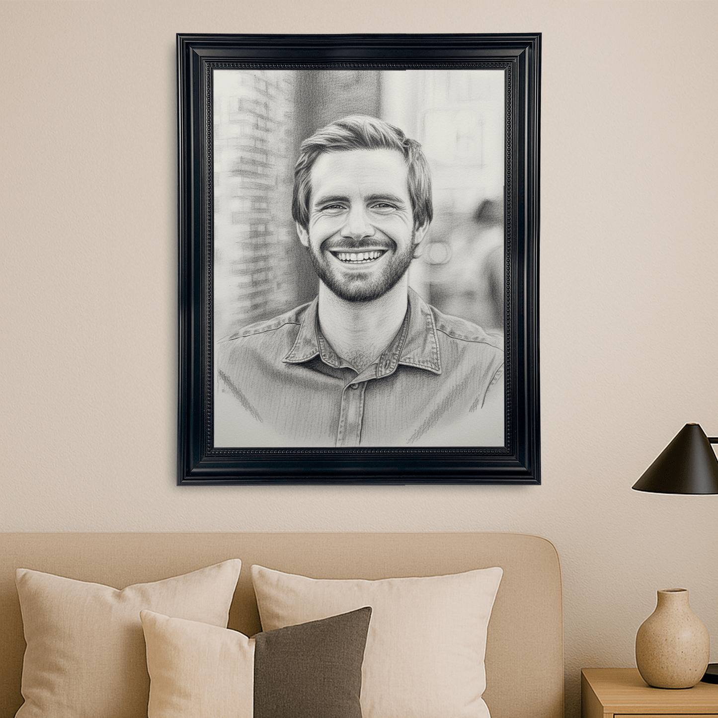 Mężczyzna w stylu ołówkowym - portret na płótnie dla mężczyzny - Emmygift.pl