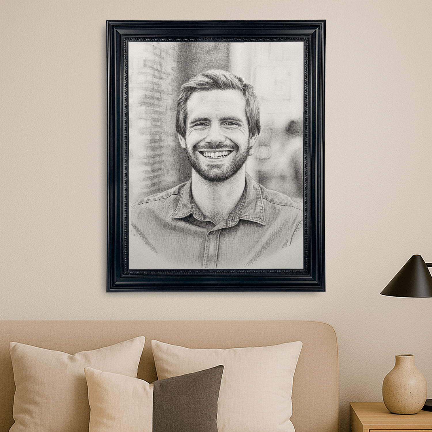 Mężczyzna w stylu ołówkowym - portret na płótnie dla mężczyzny - Emmygift.pl
