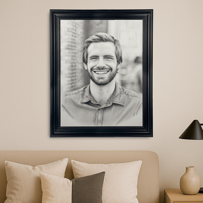 Mężczyzna w stylu ołówkowym - portret na płótnie dla mężczyzny - Emmygift.pl