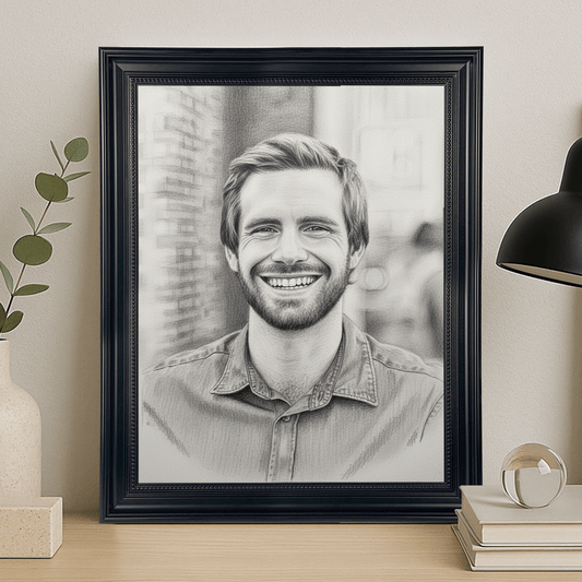 Mężczyzna w stylu ołówkowym - portret na płótnie dla mężczyzny - Emmygift.pl