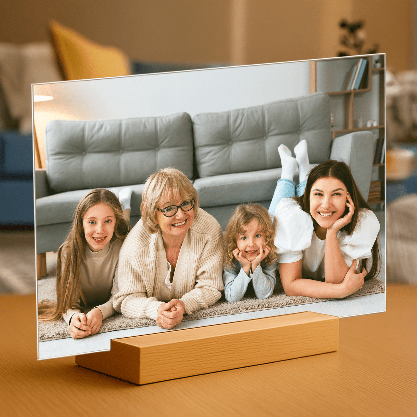 Najepsze chwile z babcią - personalizowany druk na szkle dla babci - Emmygift.pl