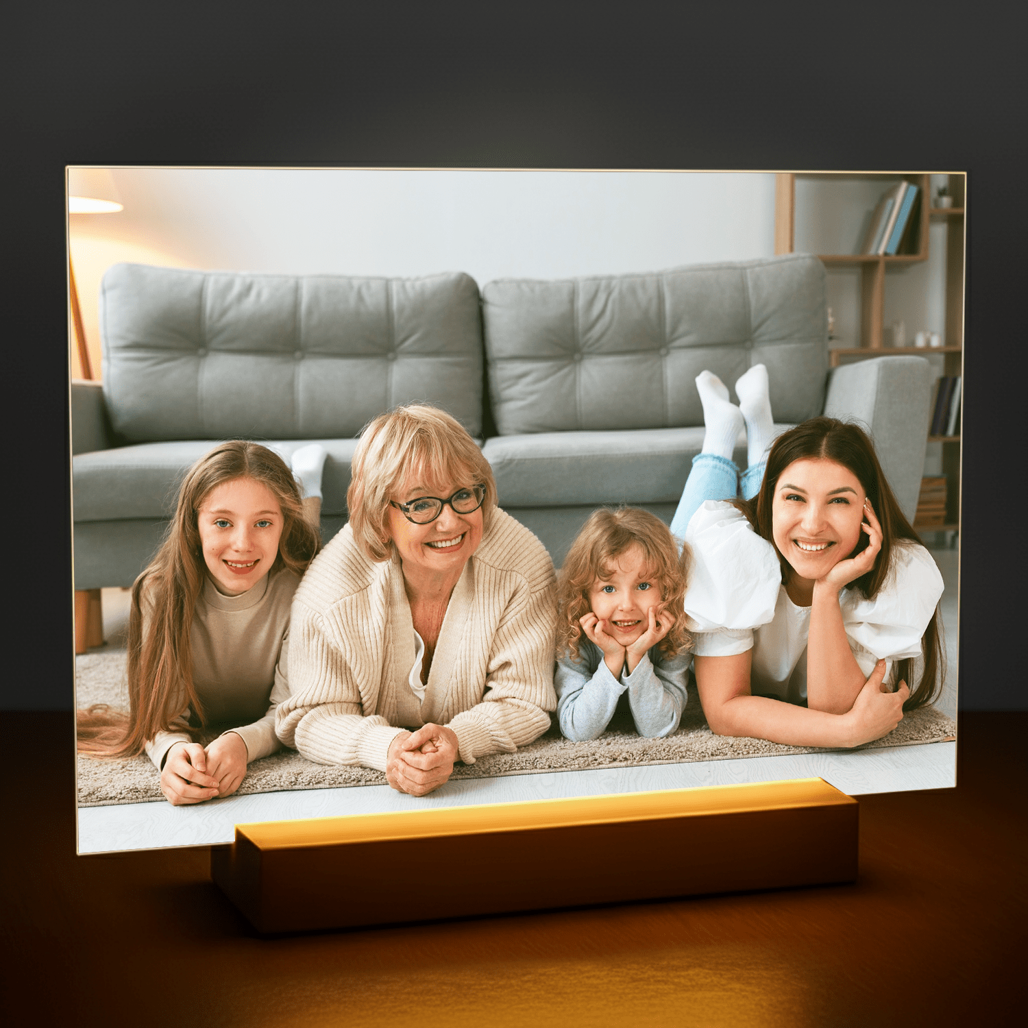 Najepsze chwile z babcią - personalizowany druk na szkle dla babci - Emmygift.pl