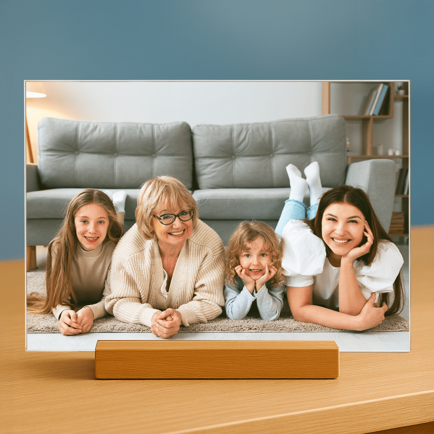 Najepsze chwile z babcią - personalizowany druk na szkle dla babci - Emmygift.pl