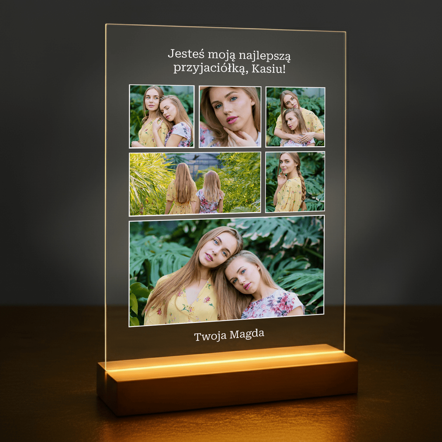 Najlepsza przyjaciółka - druk na szkle akrylowym dla przyjaciólki - Emmygift.pl