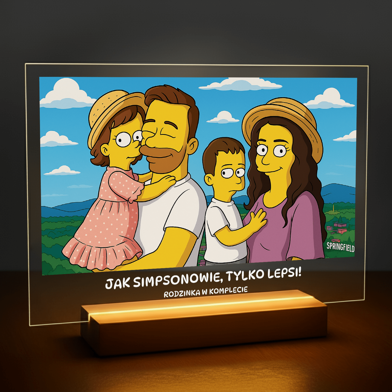 Najlepsza rodzina - portret na szkle akrylowym dla rodziców - Emmygift.pl