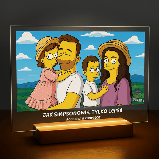 Najlepsza rodzina - portret na szkle akrylowym dla rodziców - Emmygift.pl