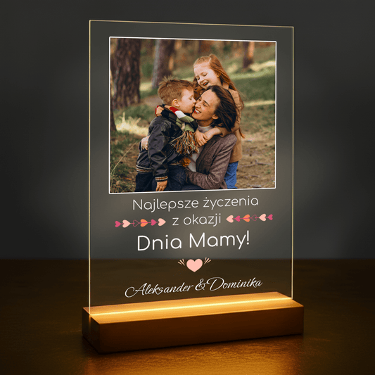 Najlepsze życzenia na Dzień Mamy - druk na szkle akrylowym dla mamy - Emmygift.pl