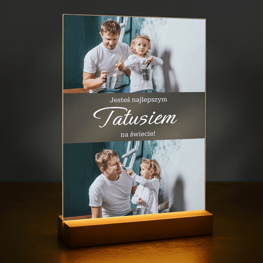 Najlepszy tatuś na świecie - druk na szkle akrylowym dla taty - Emmygift.pl