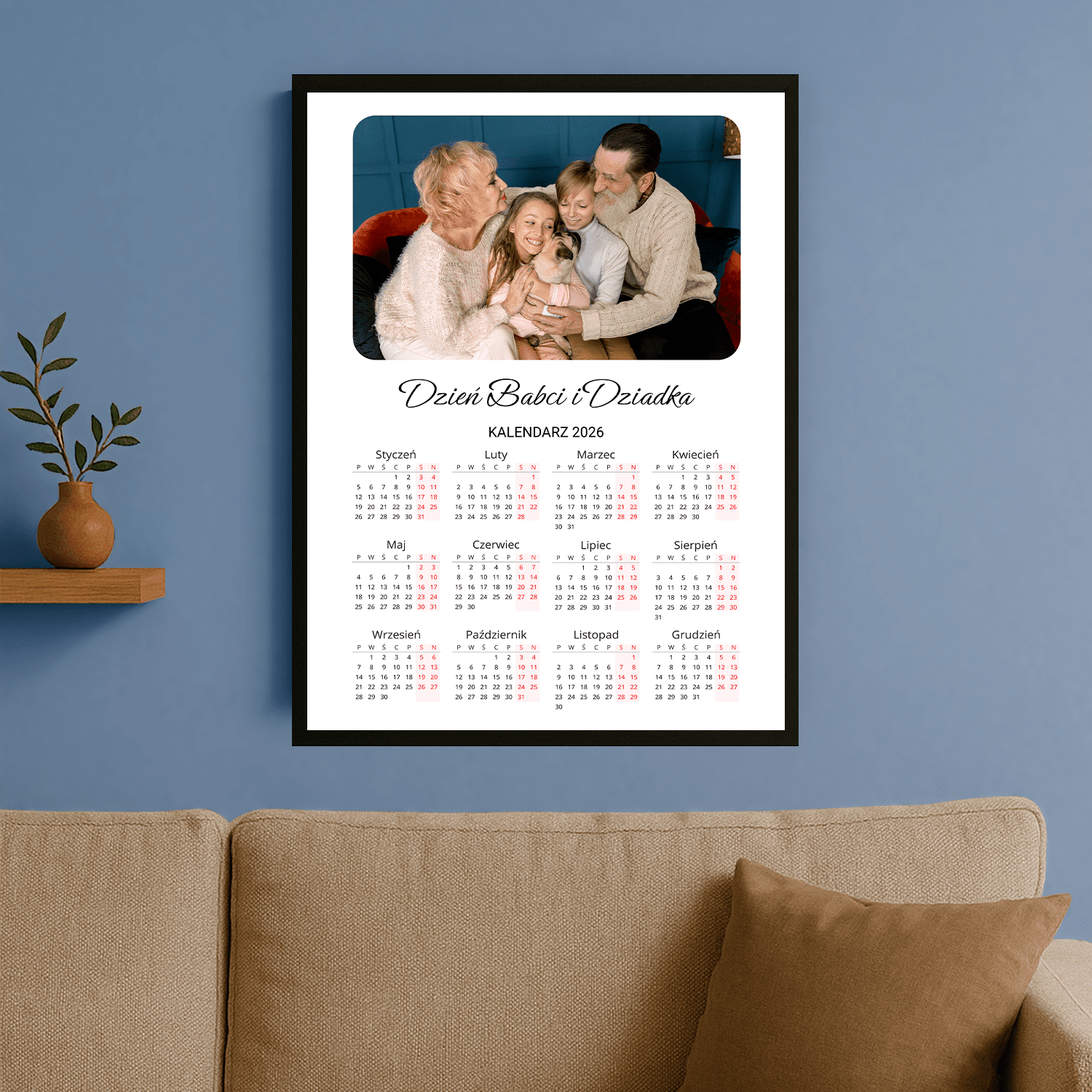 Najpiękniejsze chwile razem - plakat personalizowany dla dziadków - Emmygift.pl