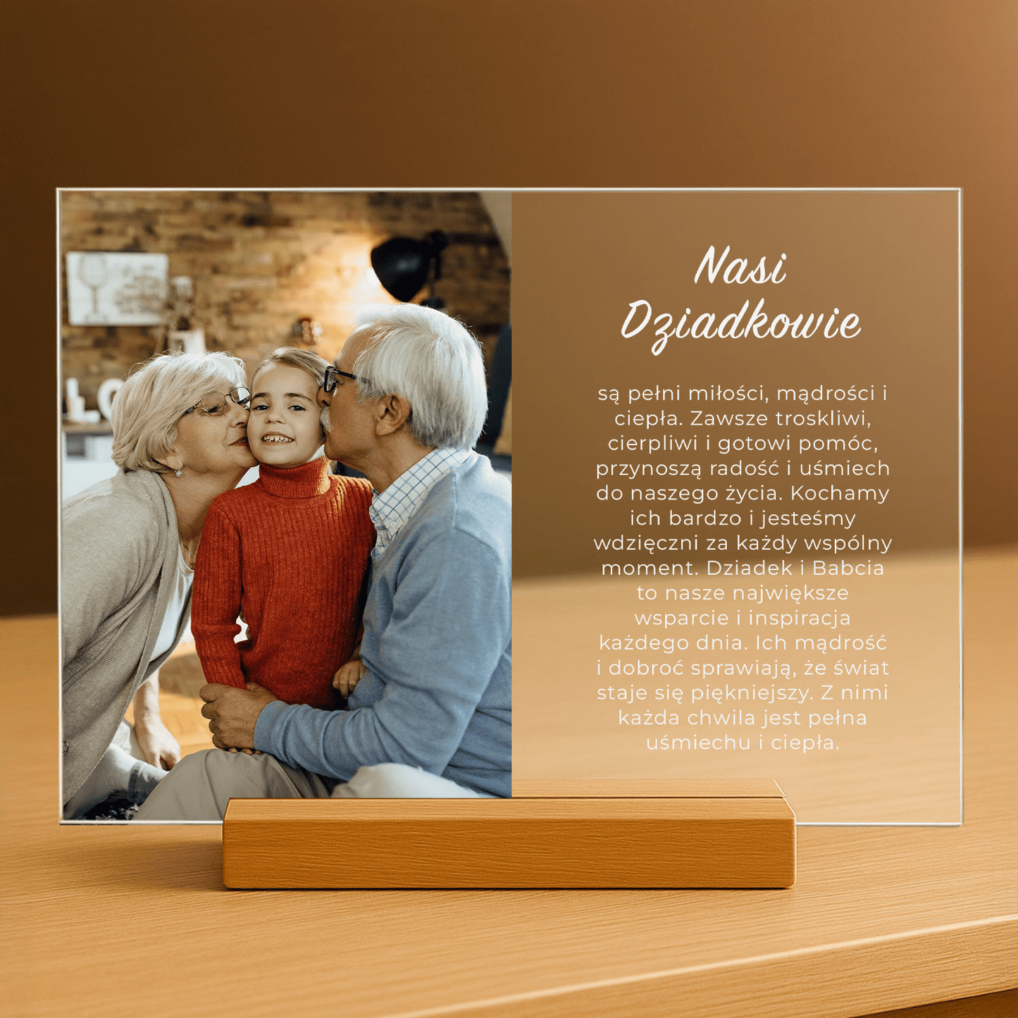 Nasi dziadkowie - personalizowany druk na szkle dla dziadka - Emmygift.pl